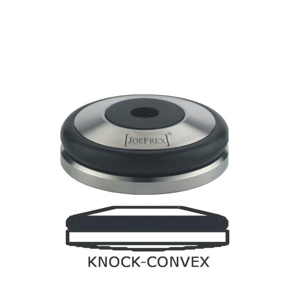 Tamper Base Knock Convex Inox - Ã˜55 mm Ã  Ã˜58 mm | JoeFrex - Graindecafe