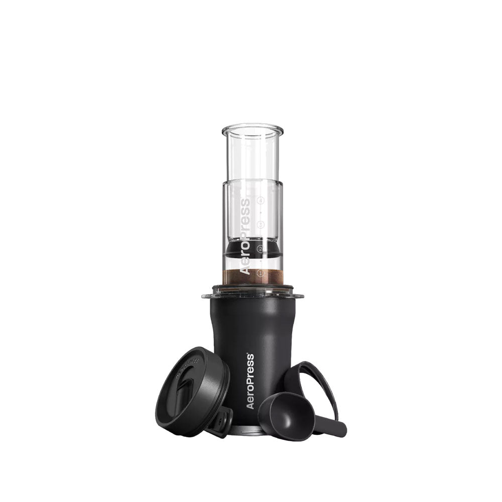 Cafetière Aeropress Go Plus Noir - 1 à 2 Tasses + Filtres et Mug | Aeropress