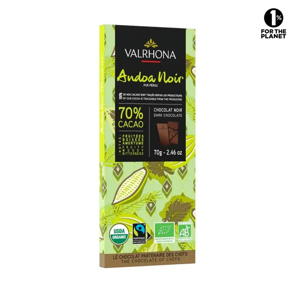Tablette de chocolat noir 70% Andoa de Valrhona