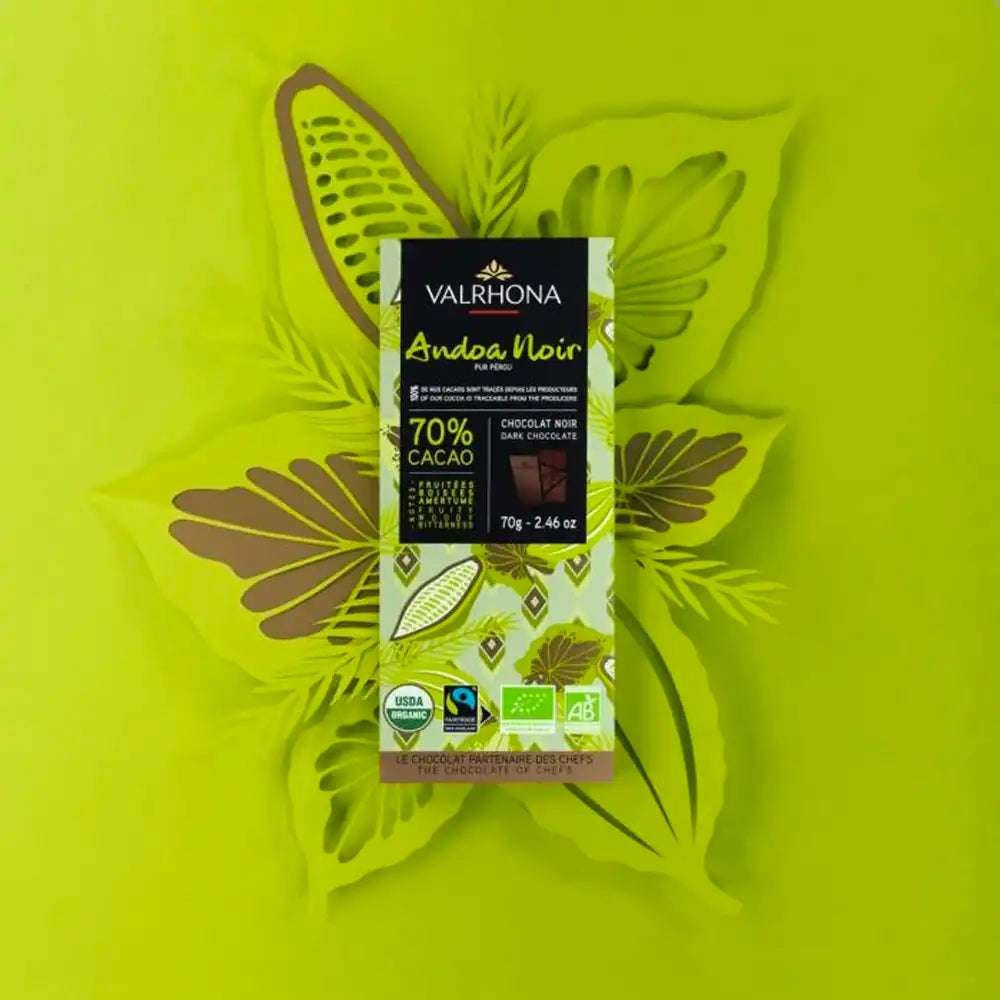 Tablette de chocolat noir 70% Andoa de Valrhona