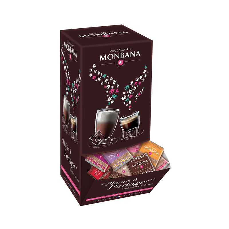 Boite carrés de chocolat Monbana