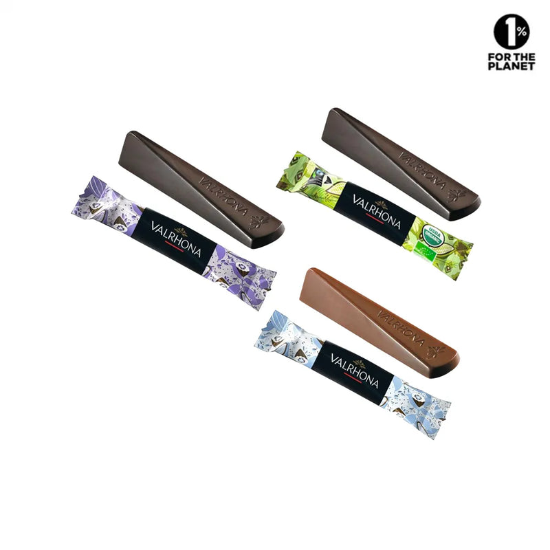 Assortiment de 10 Bâtonnets de chocolat noir/lait et Andoa
