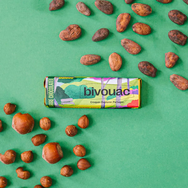 Barre Dark Milk "Ballade" à la Noisette Grillée 55% cacao 48Gr de Bivouac