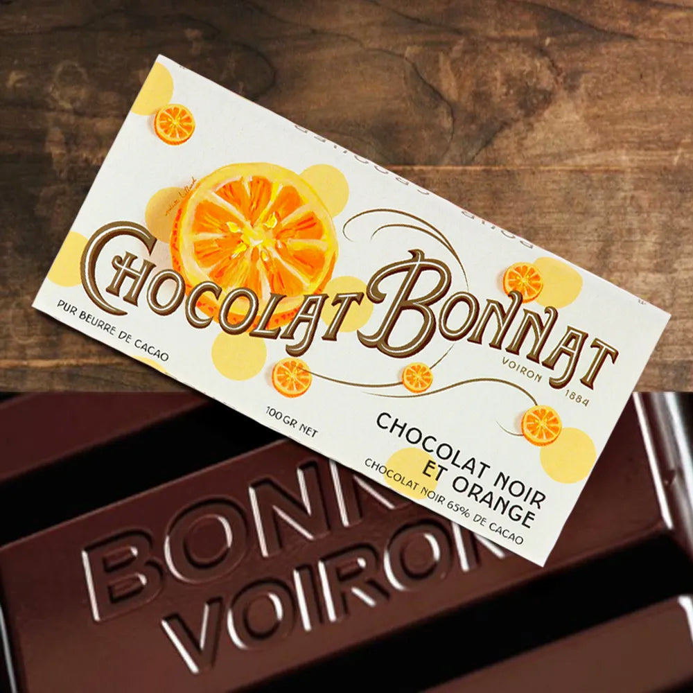 Chocolat Noir et Orange - 65% cacao - 100 Gr | Bonnat