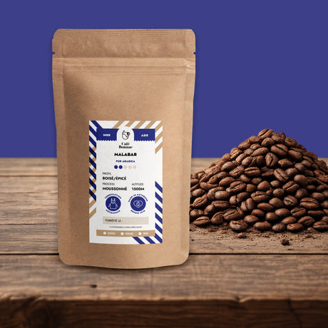 Café en grains Inde Malabar Café Bonnac, 100 % Arabica