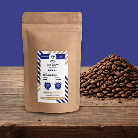 Café en grains Indonésie Java Jampit 100 % Arabica