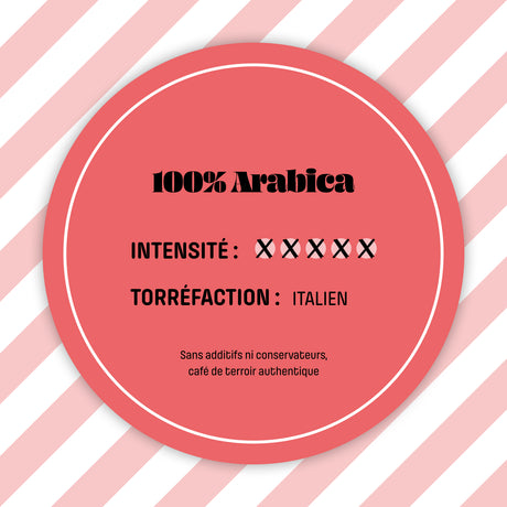 Grains de café Presto issus d'un blend arabica et robusta