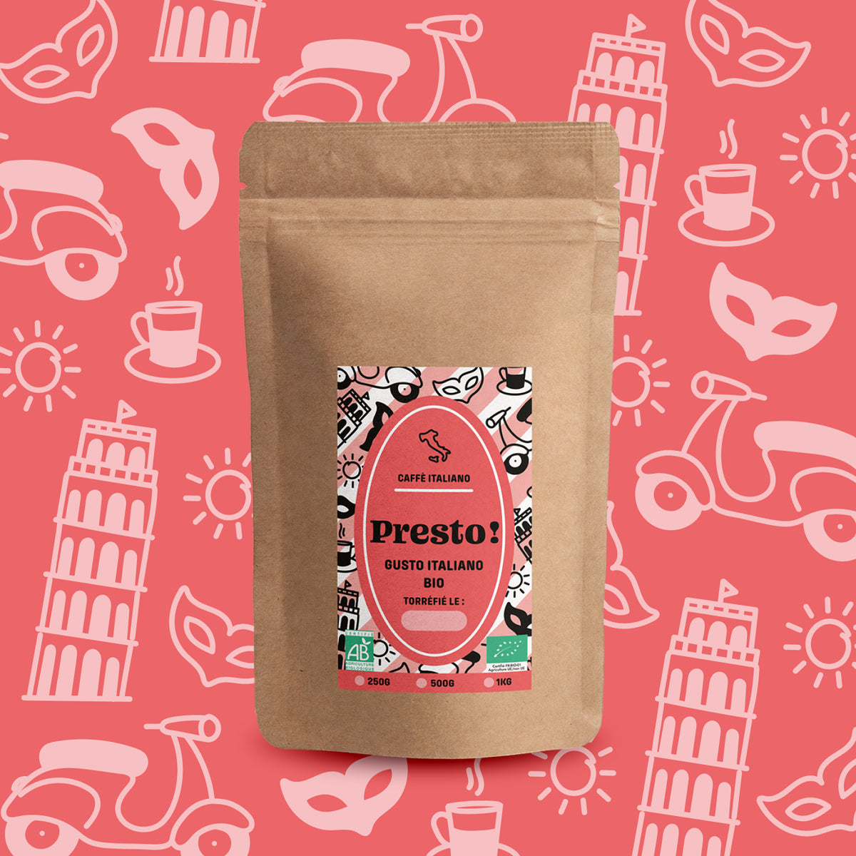 Café moulu Presto Blend Gusto Italiano