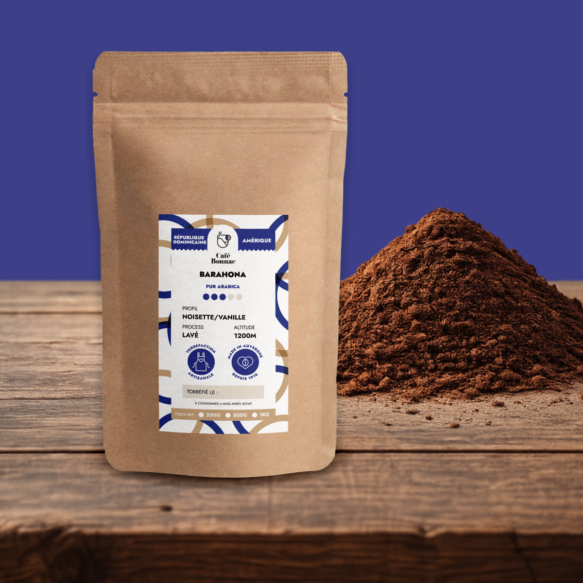 Café moulu République Dominicaine Barahona 100 % Arabica
