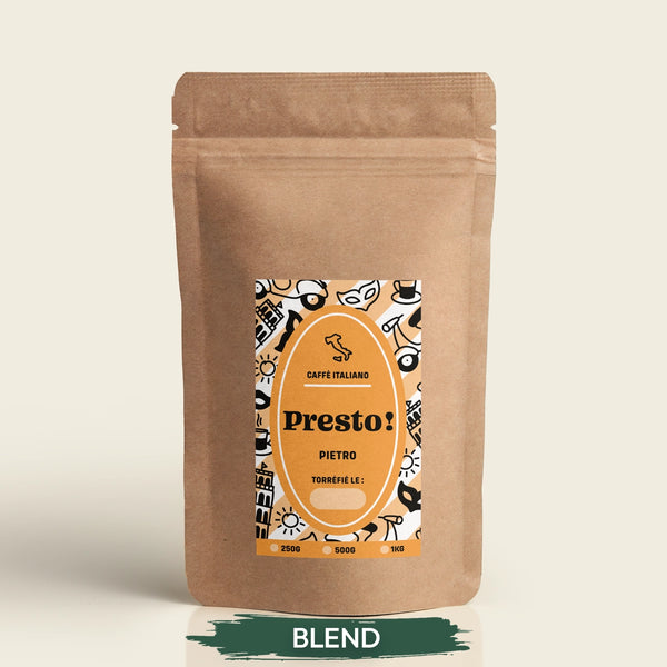 Café en Grain Presto - Blend Pietro | 100% Arabica - Goût Italien