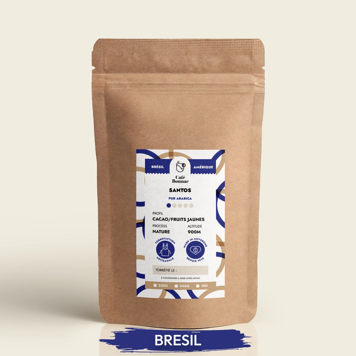 café en grain du brésil santos