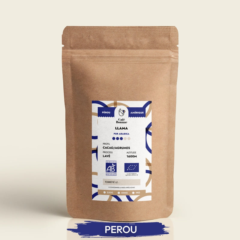 café en grain pérou llama bio