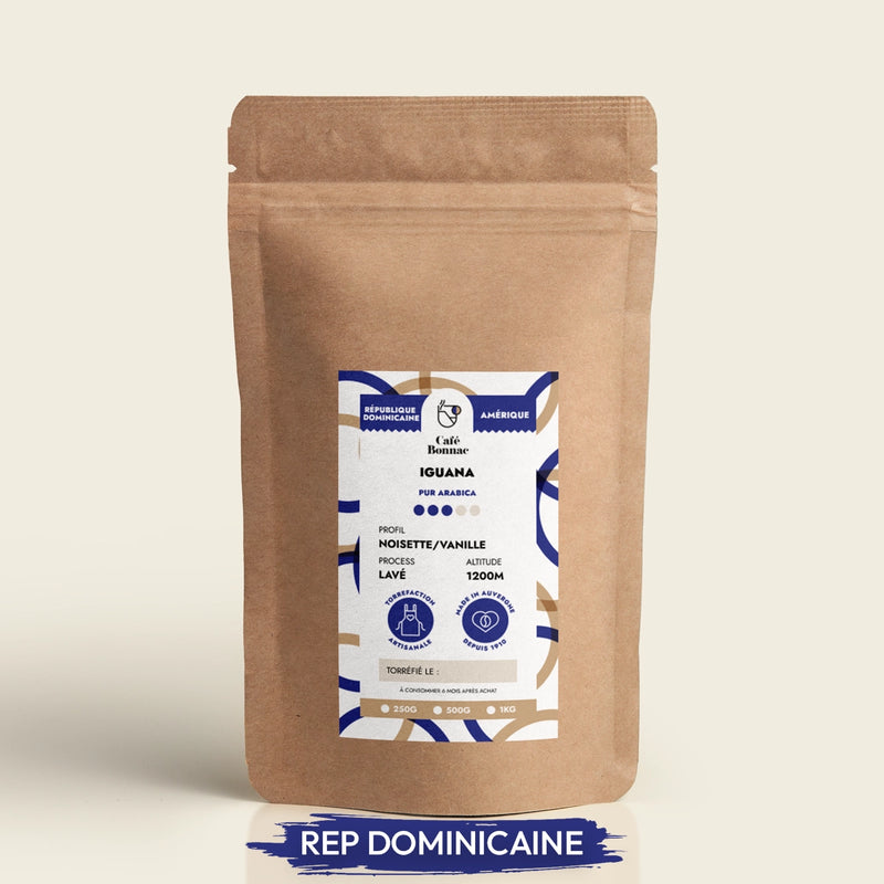 café en grain rep dominicaine iguana