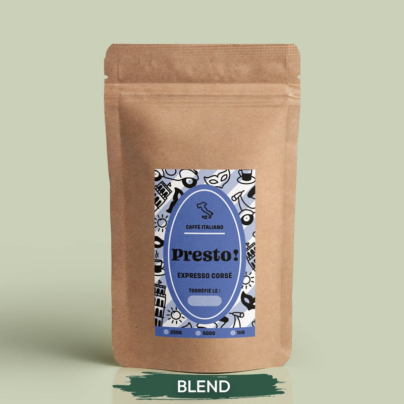 café moulu blend expresso corsé
