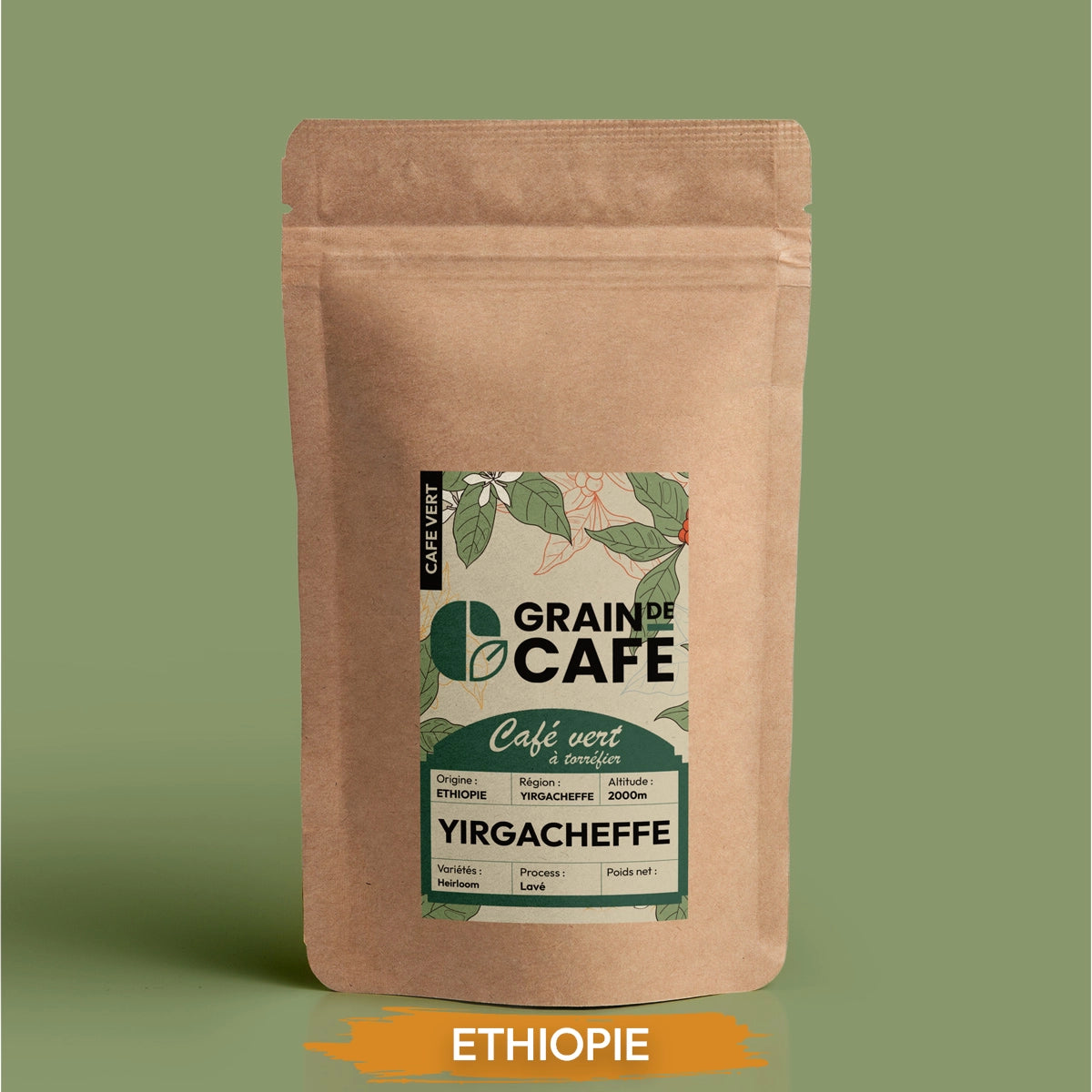 café vert éthiopie yirgacheffe