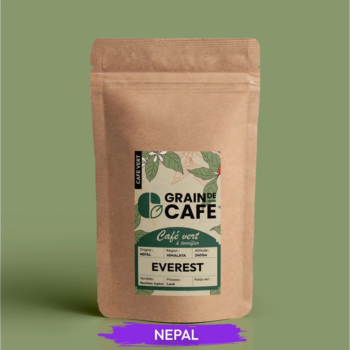 CafÃ© Vert NÃ©pal Everest - 1 Kg | 100% Arabica - Graindecafe
