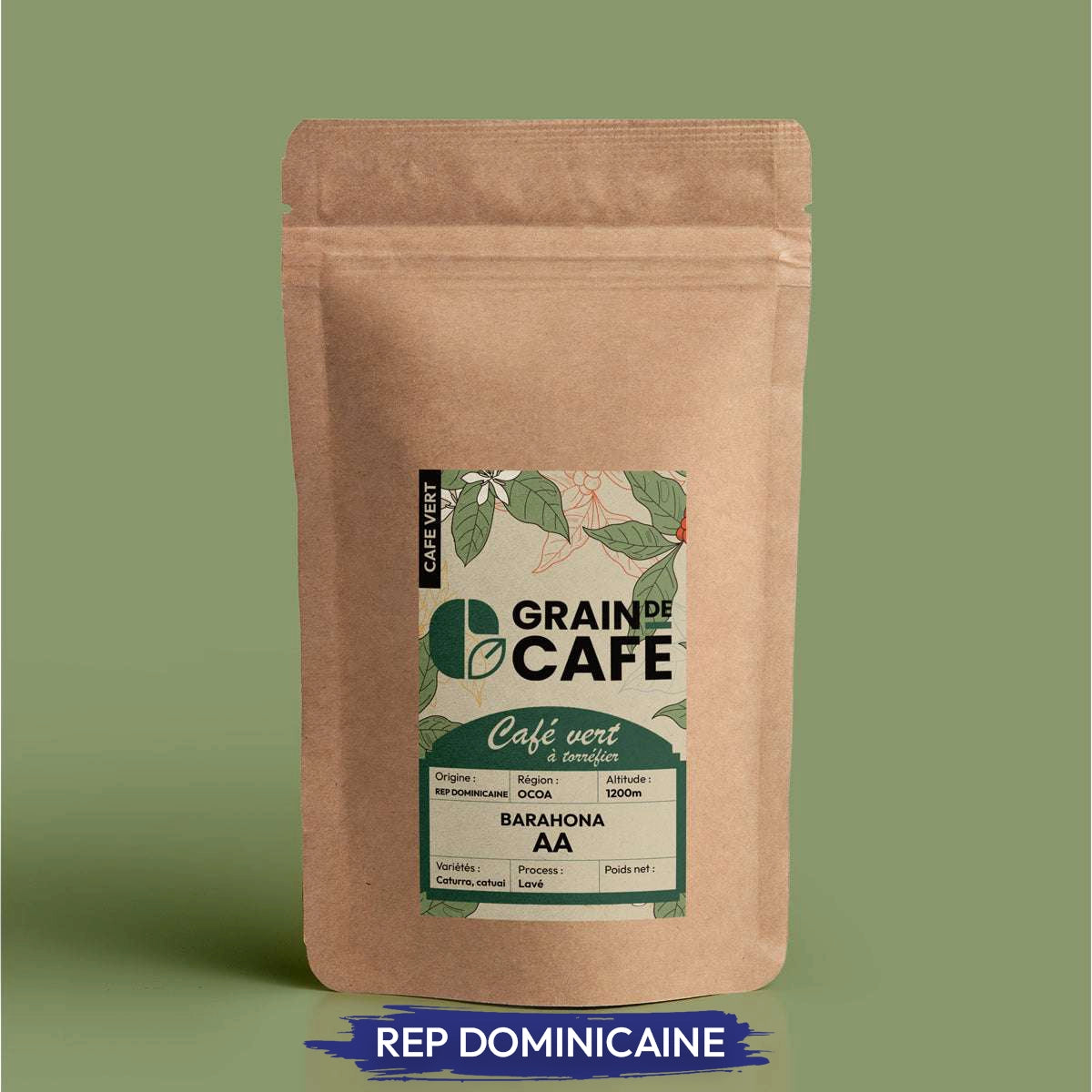 CafÃ© Vert Rep. Dominicaine - 1 Kg | 100% Arabica - Graindecafe