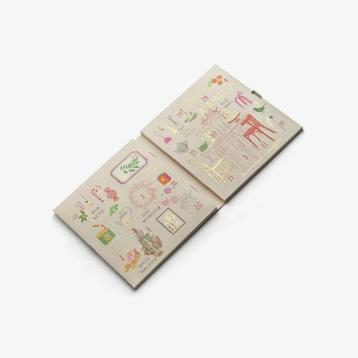 Calendrier de l’Avent Dammann Frères illustré par Zoé de Las Cases