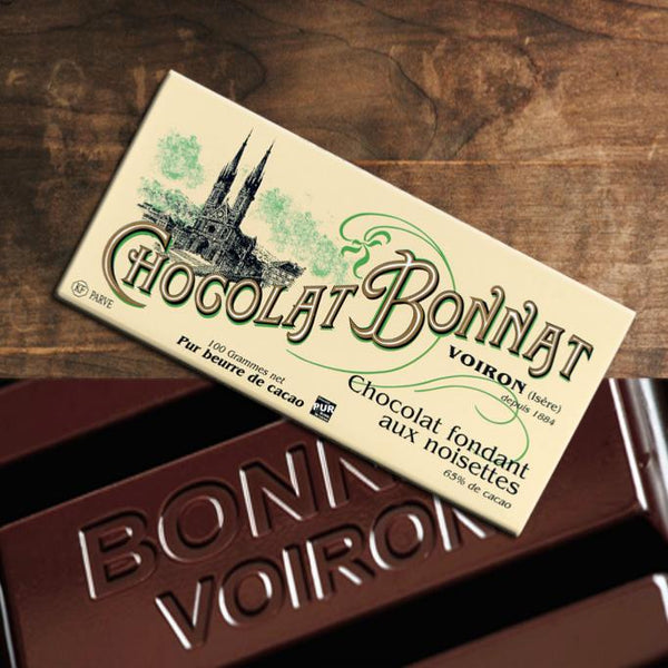 Chocolat Noir Fondant aux Noisettes - 65% cacao - 100 Gr | Bonnat - Graindecafe