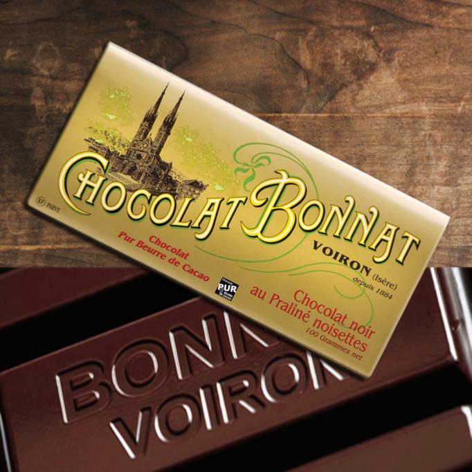 Chocolat noir Praliné Noisettes Bonnat
