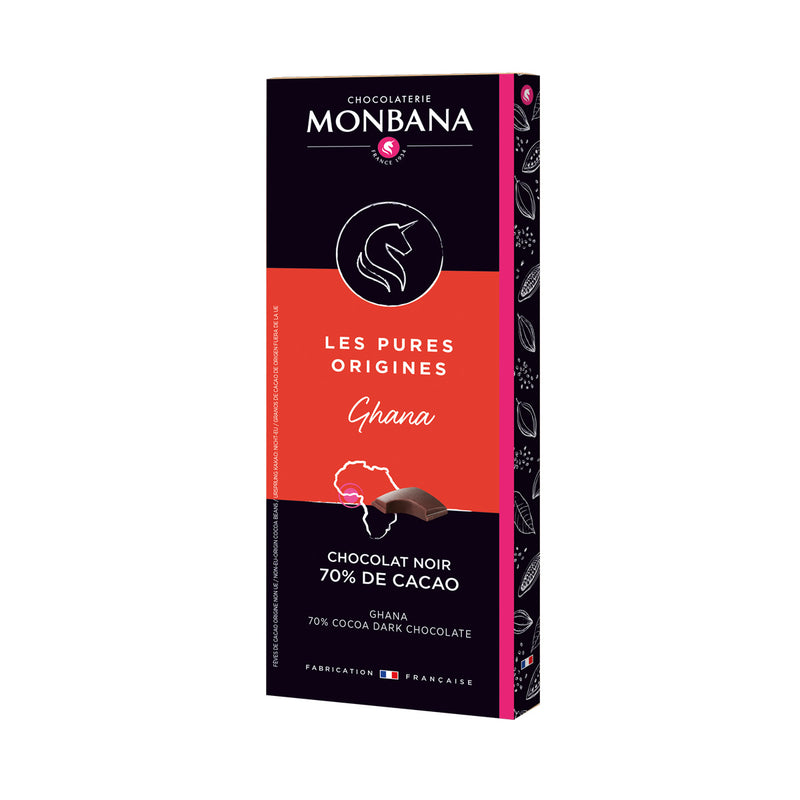 Tablette Chocolat noir Ghana 100g Monbana