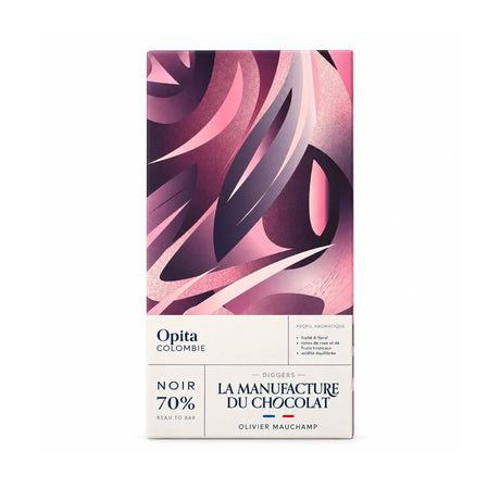 Tablette de chocolat noir Diggers Opita de Colombie, 70 % de cacao.