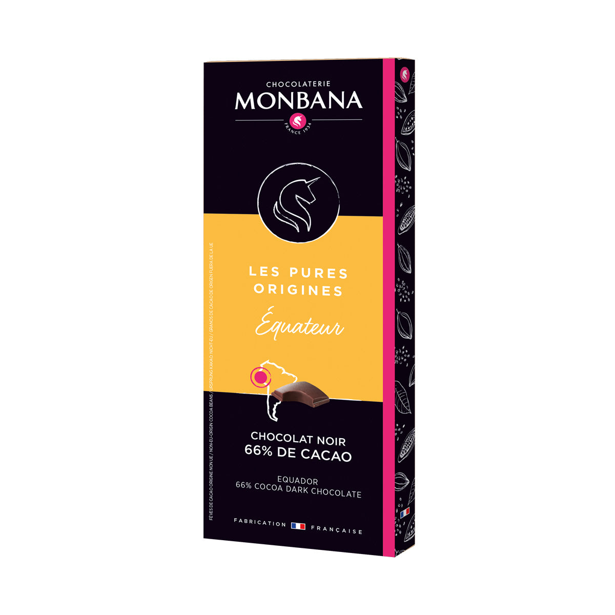 Tableau chocolat noir Equateur 100g Monabana