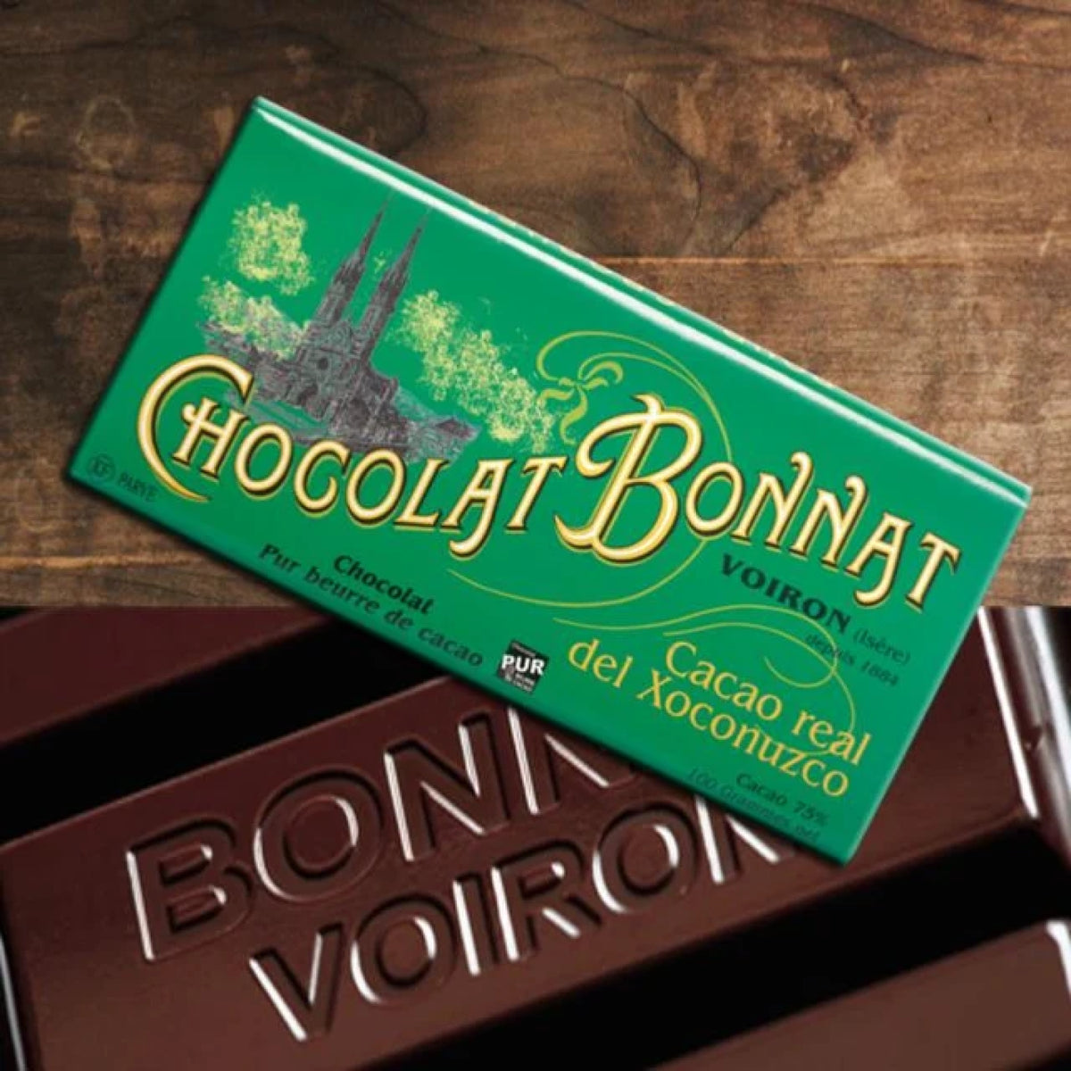 Tablette de chocolat noir Mexique Real del Xoconuzco Bonnat à 75 % de cacao