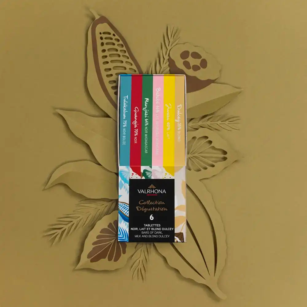 Coffret Dégustation Assortiment 6 Tablettes de Valrhona