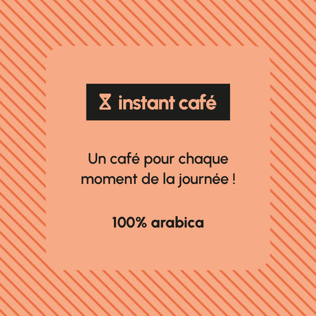 Blend Instant Café 16H20 moulu, mélange 100 % Arabica pour la pause de l’après-midi.