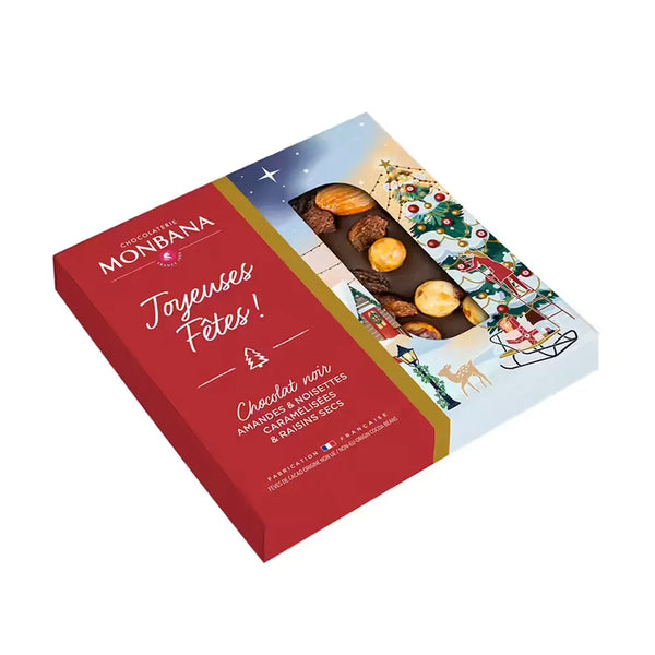 Chocolat Noir Joyeuses Fêtes 70 Gr de Monbana