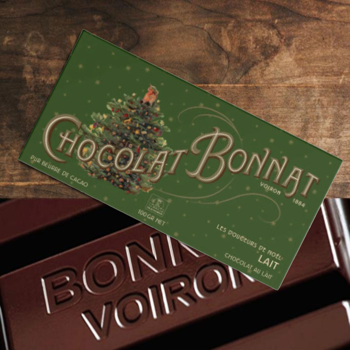 Chocolat au Lait de Noël - 65% Cacao - 100 Gr | Bonnat