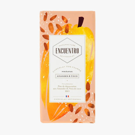 Tablette de chocolat noir Encuentro Amandes & coco