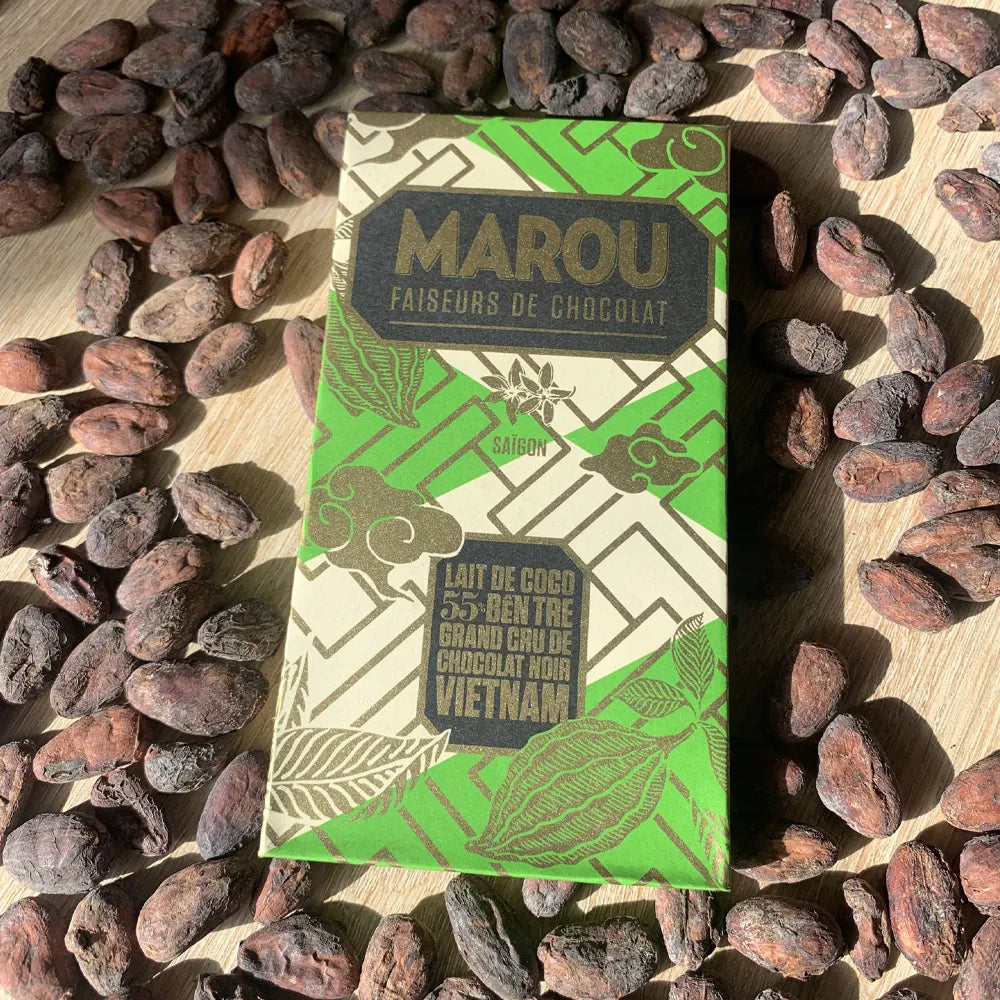 Chocolat au Lait Ben Tre 55% cacao - 80 g | Marou - Graindecafe