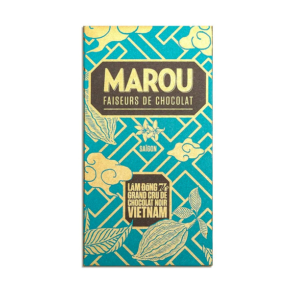 Chocolat Noir Lam Dong 74% cacao - 80 g | Marou - Graindecafe