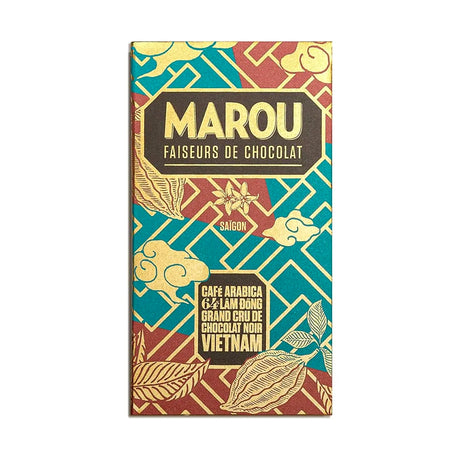 Chocolat Noir au CafÃ© Arabica Lam Dong 64% cacao - 80 g | Marou - Graindecafe