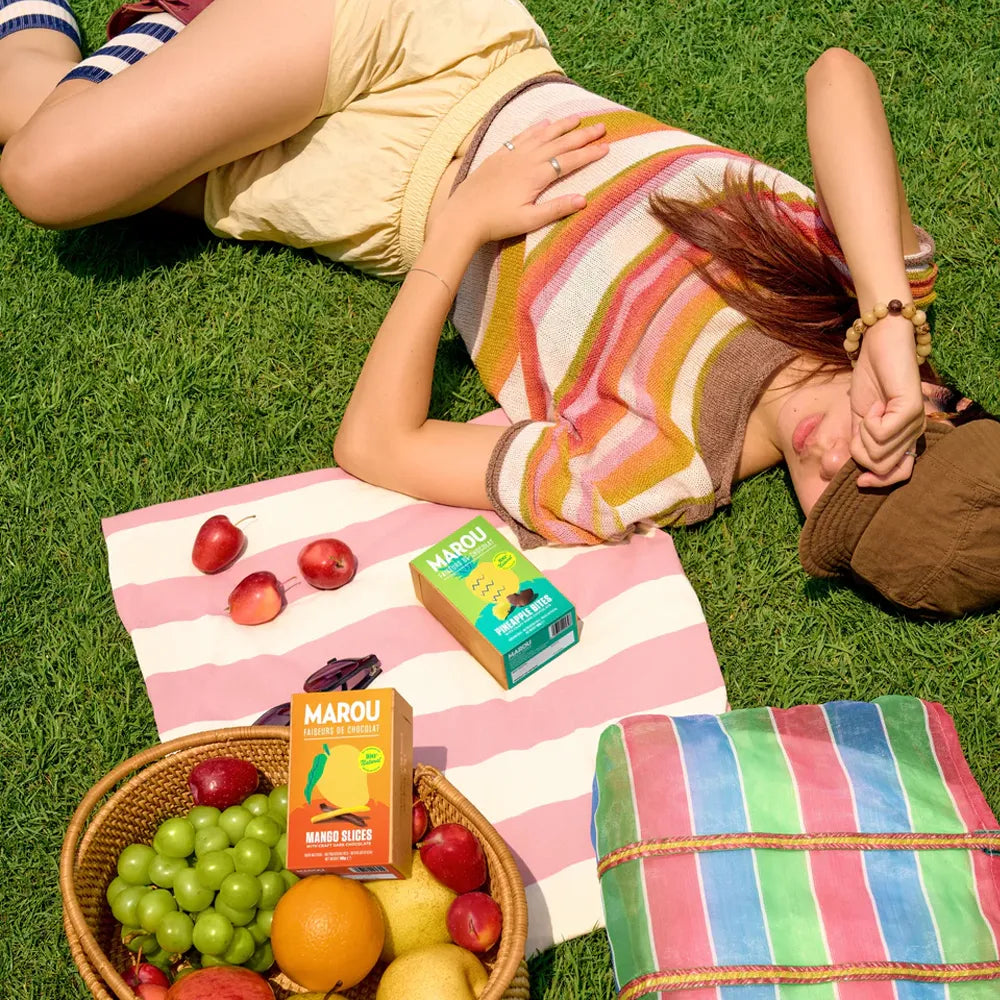 Tranchettes d'Ananas Enrobées de Chocolat Noir - 100gr | Marou