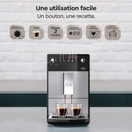 Machine à Café Grain Purista F230-101 Argent de Melitta