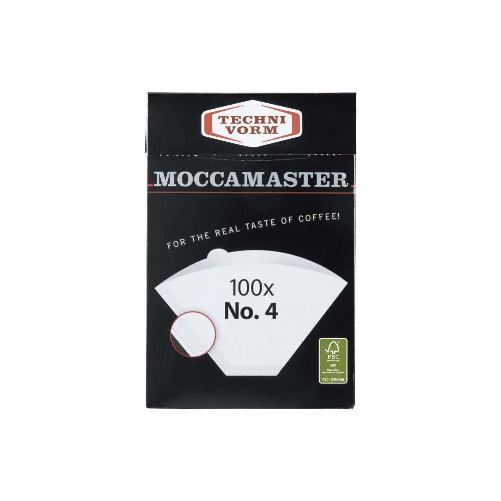 100 Filtres Papier n°4 pour Cafetière Filtre | Moccamaster