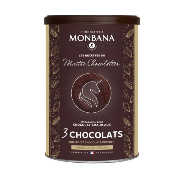 Boite chocolat poudre 3 chocolats Monbana