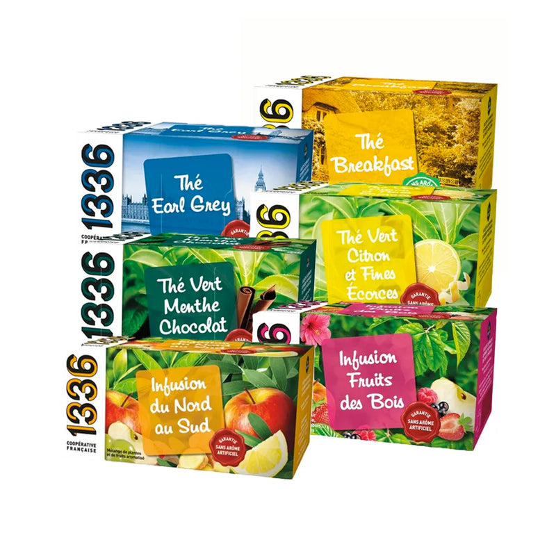 pack découverte de thé vert, thé noir et d'infusion 1336