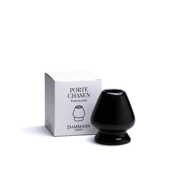 Repose Fouet Ã  Matcha en Porcelaine Noir Chasen | Dammann FrÃ¨res - Graindecafe