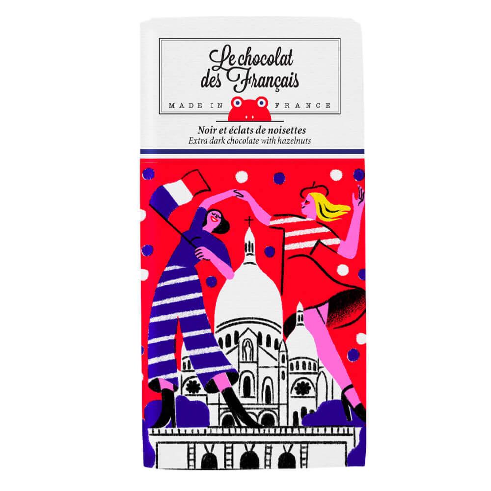 Tablette de chocolat noir aux noisettes CDF
