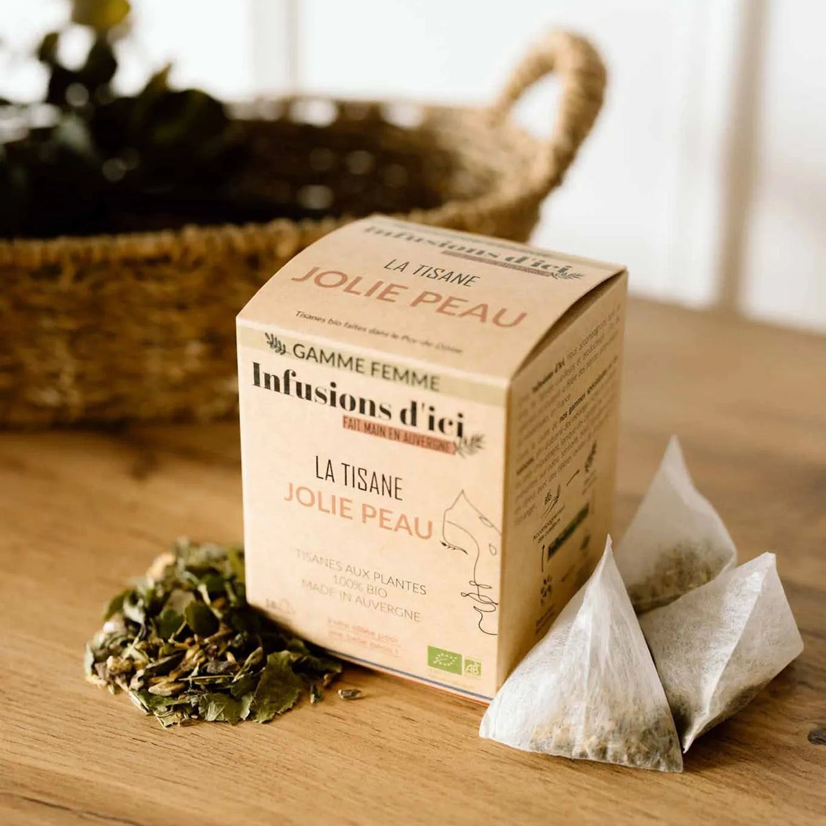 Tisane BIO Jolie Peau Infusions d'Ici à la bardane et au romarin