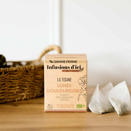 Tisane Lunes Douloureuses à l'achillée, camomille et menthe poivrée