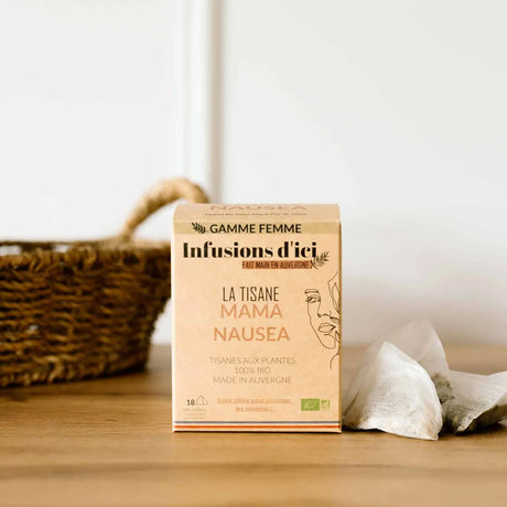 Tisane Nausées au gingembre et à la menthe poivrée, notes épicées