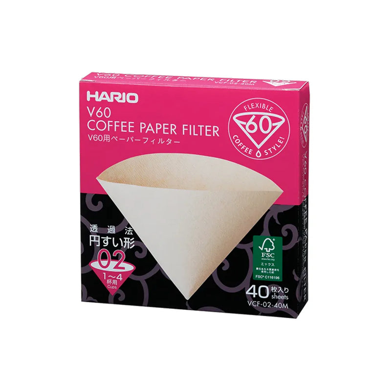 40 Filtres Naturels VCF01-40M 1 à 2 Tasses de Hario