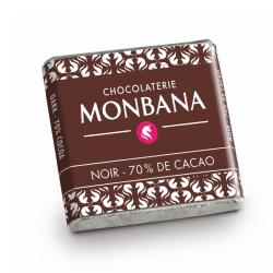carré chocolat noir 70% Monbana